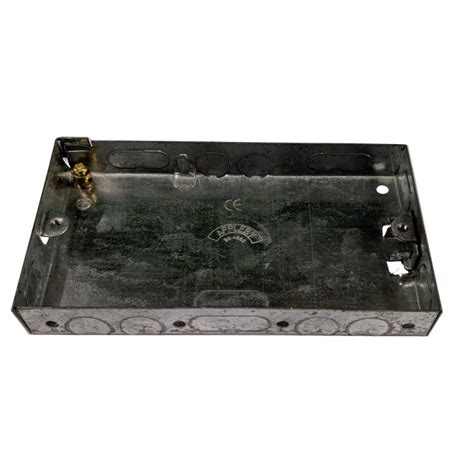 16mm metal back box 2 gang|2 gang steel back box.